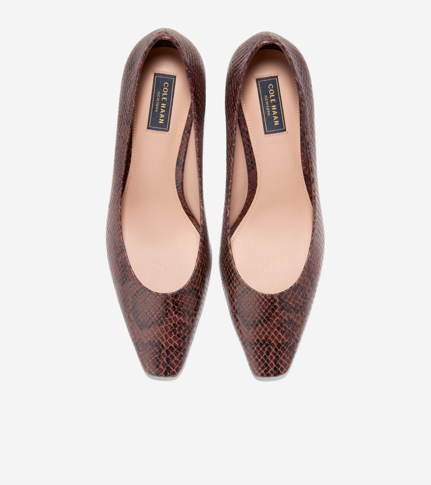 W37099:CH HICKORY GLOSSY SNAKE PRINT LEATHER