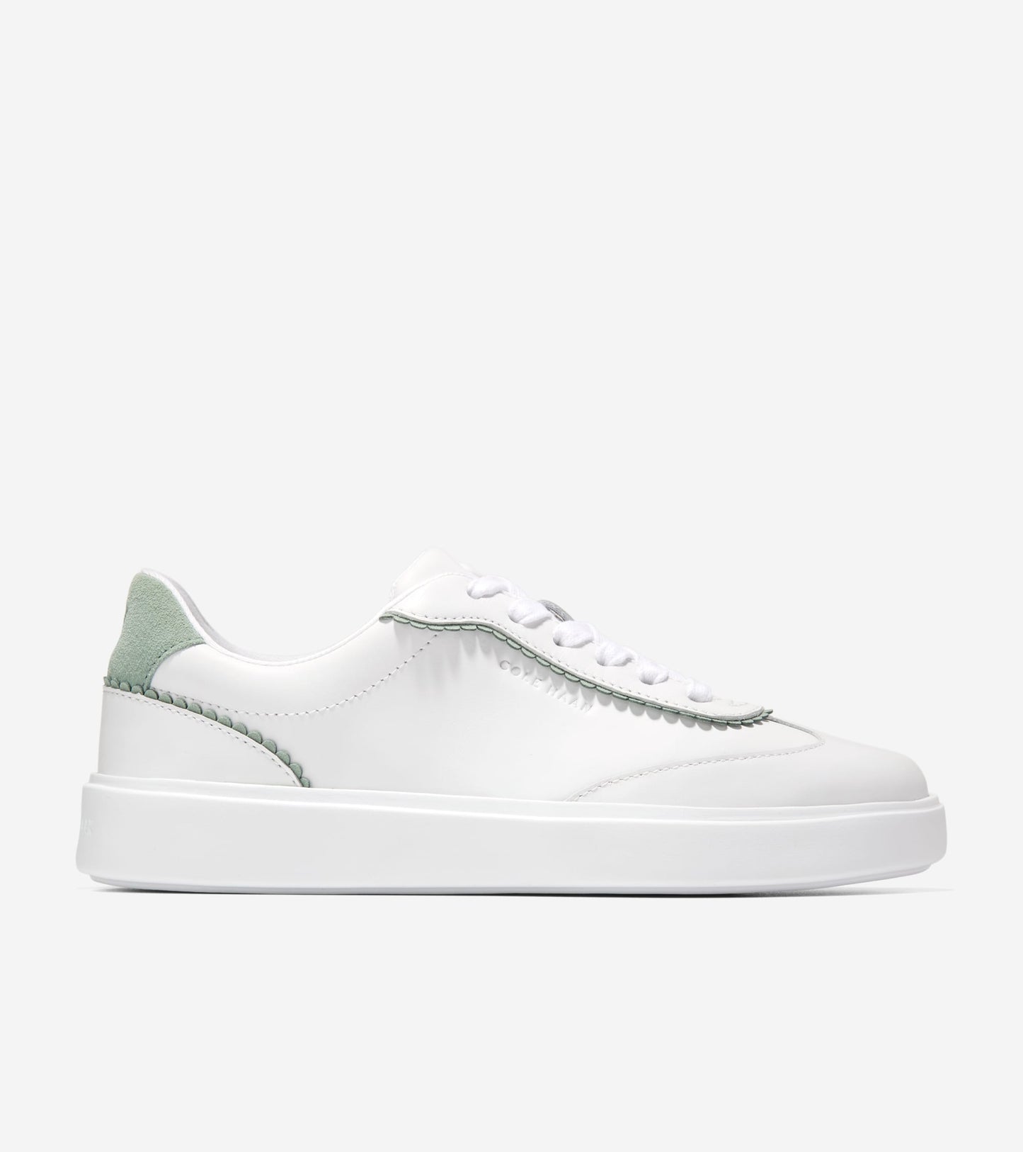 W36229:WHITE LEATHER / LILY PAD SUEDE