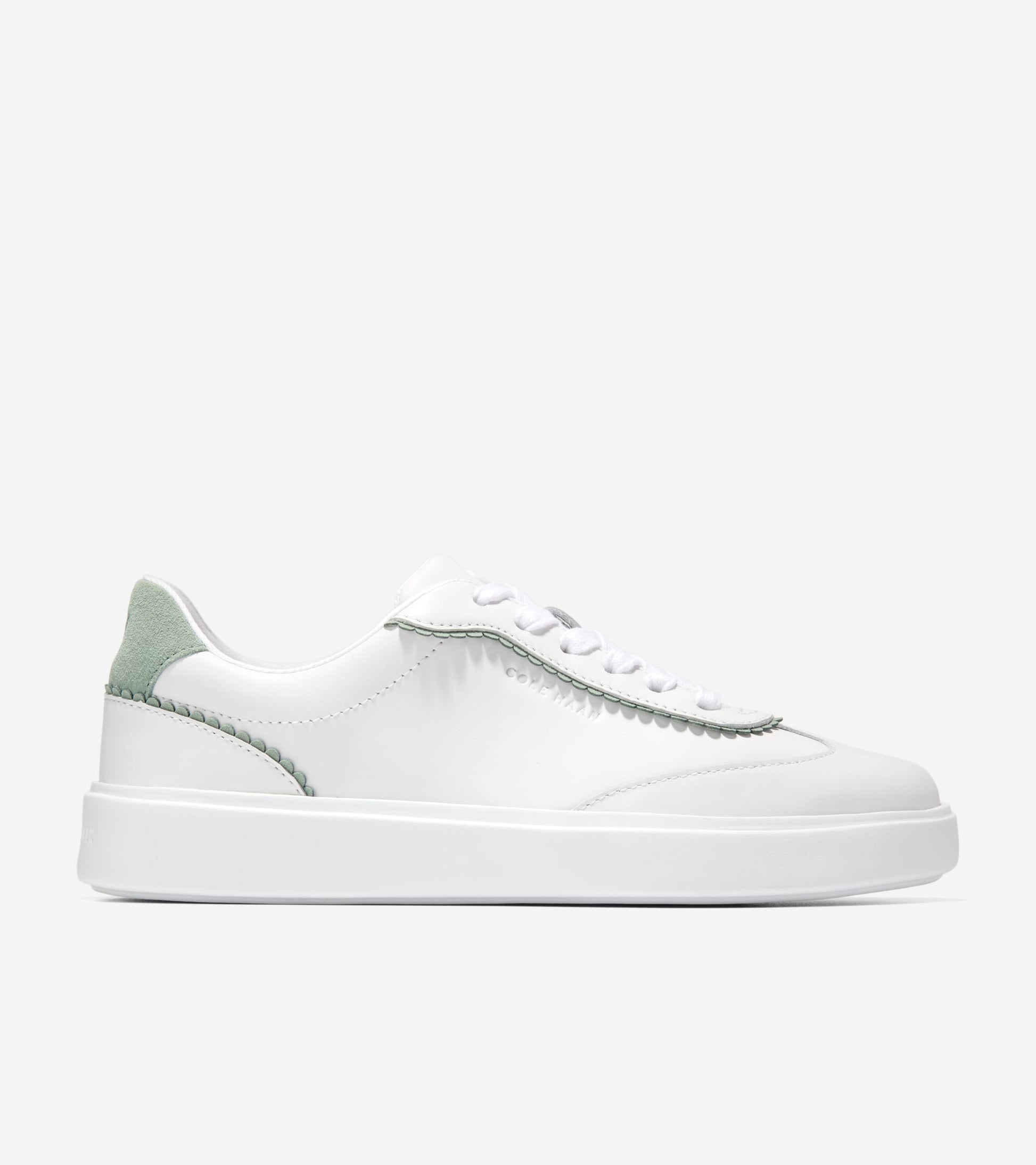 W36229:WHITE LEATHER / LILY PAD SUEDE