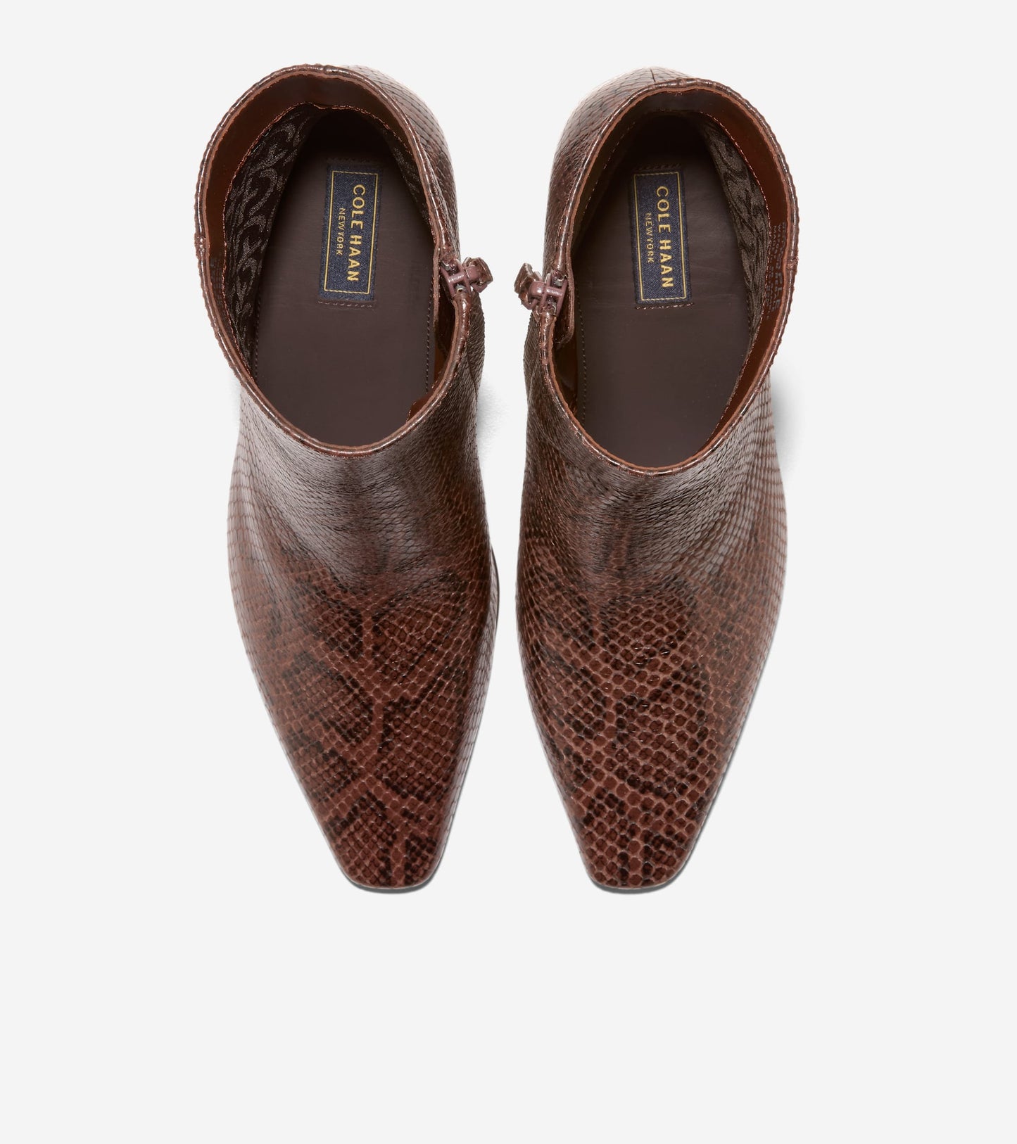 W37087:CH HICKORY GLOSSY SNAKE PRINT LEATHER