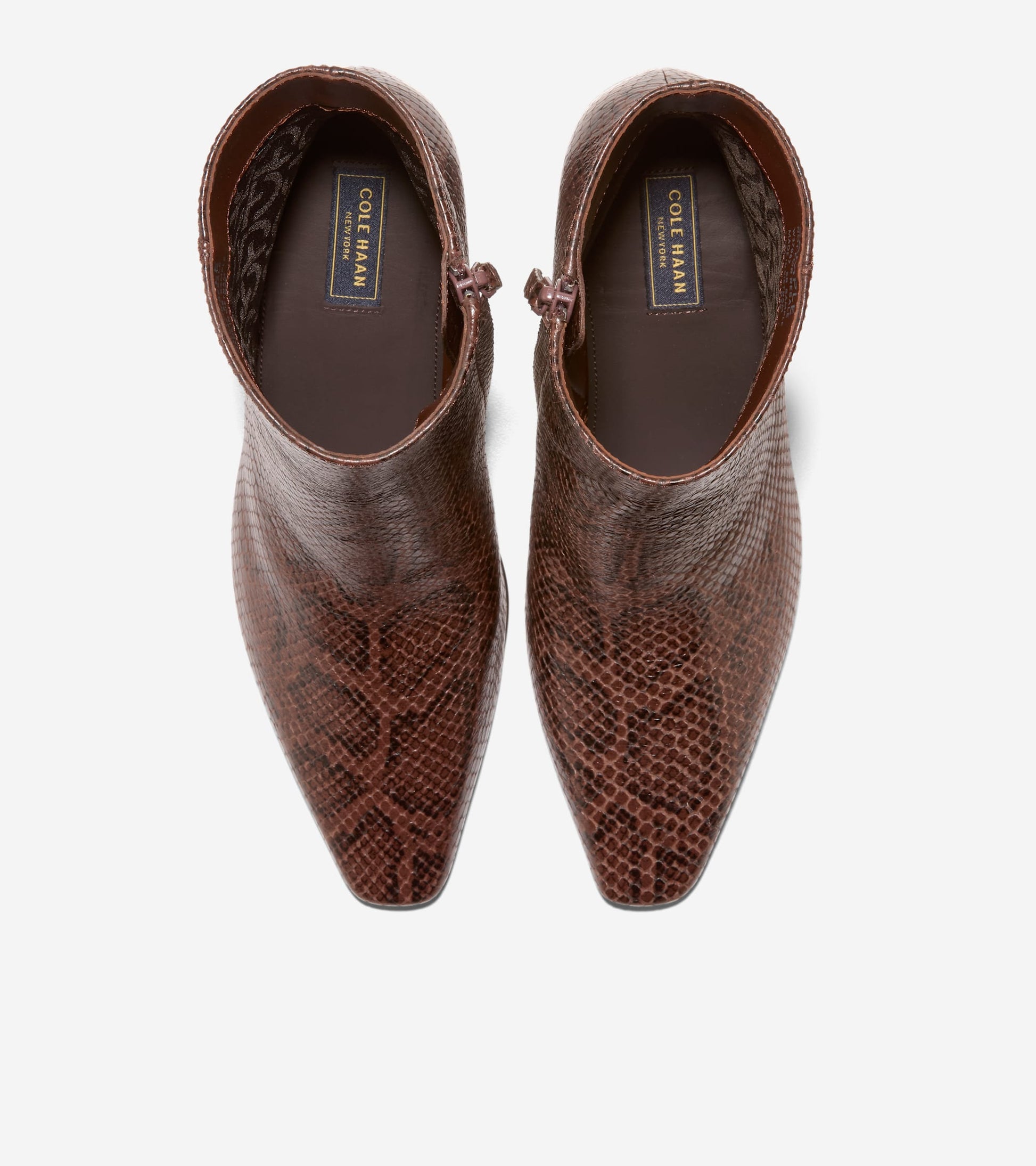 W37087:CH HICKORY GLOSSY SNAKE PRINT LEATHER