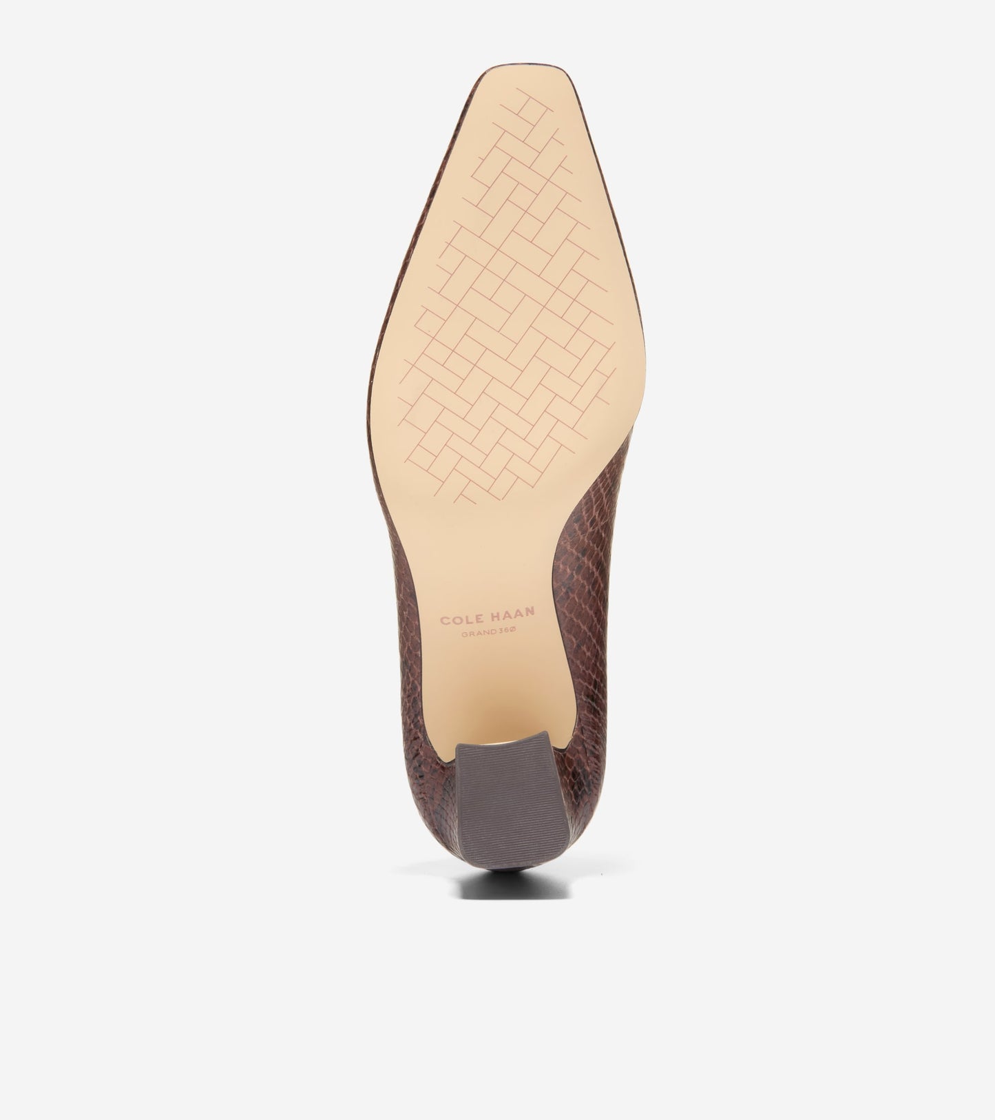 W37099:CH HICKORY GLOSSY SNAKE PRINT LEATHER