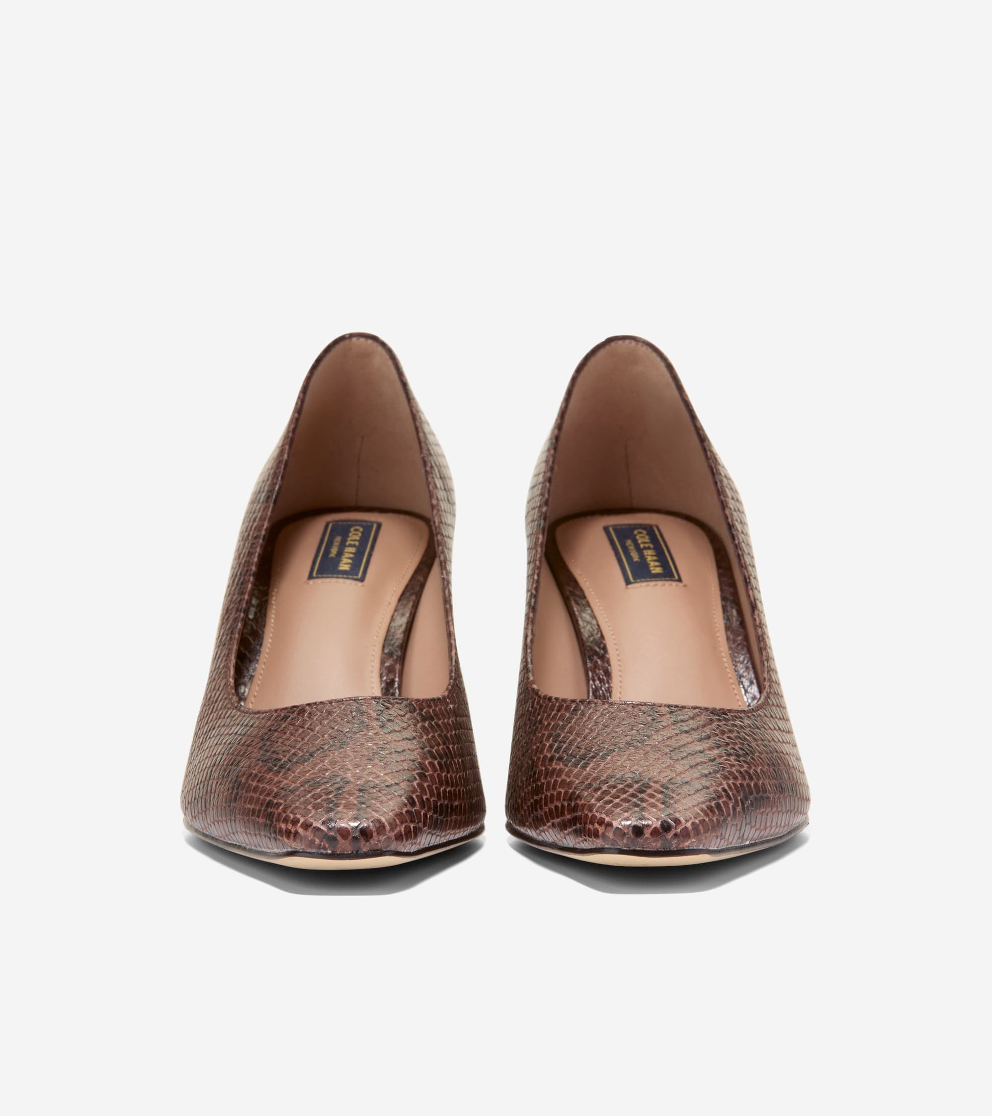 W37099:CH HICKORY GLOSSY SNAKE PRINT LEATHER
