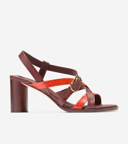 W36937:CH MAHOGANY LTHR / SUMMER FIG SNAKE PRINT LTHR
