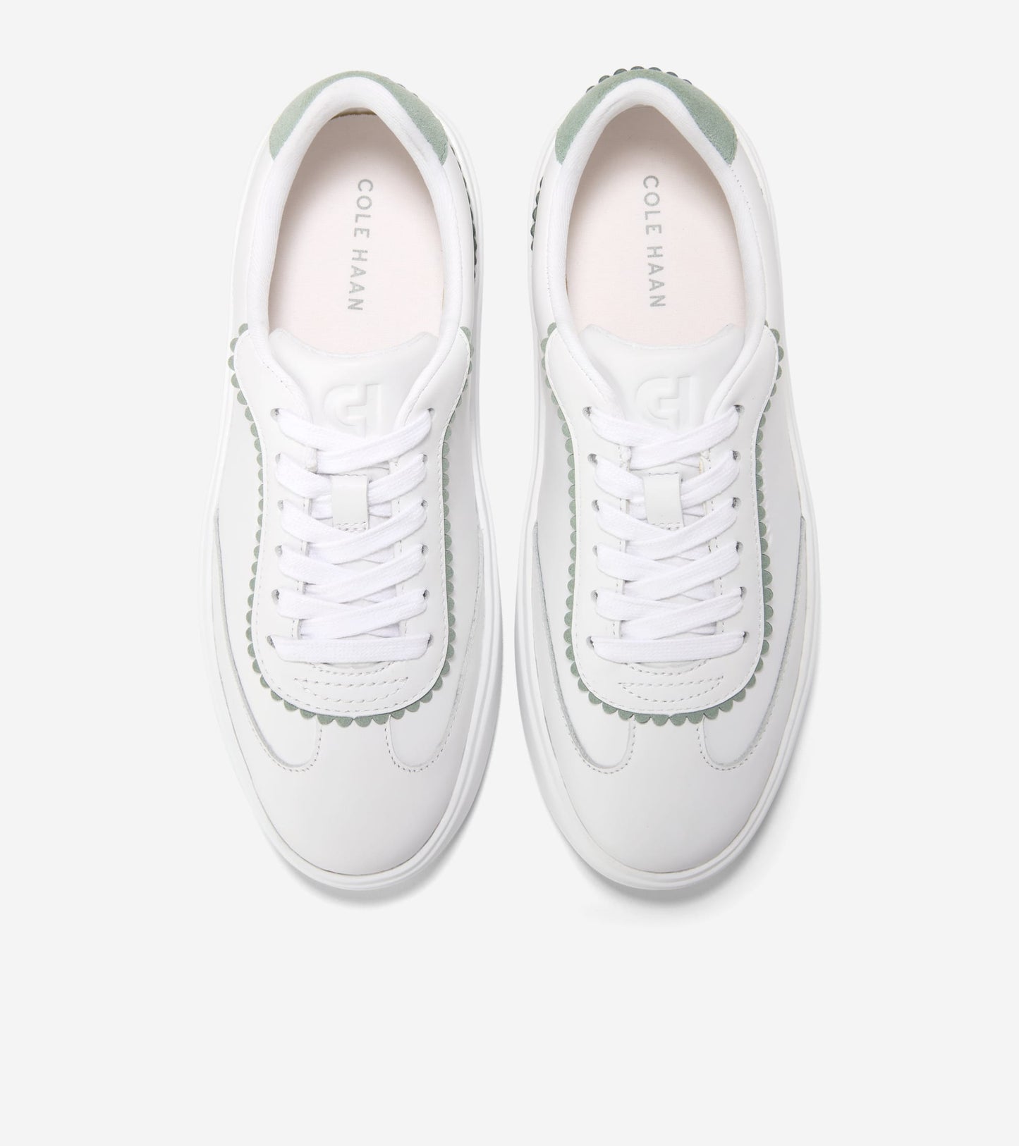 W36229:WHITE LEATHER / LILY PAD SUEDE