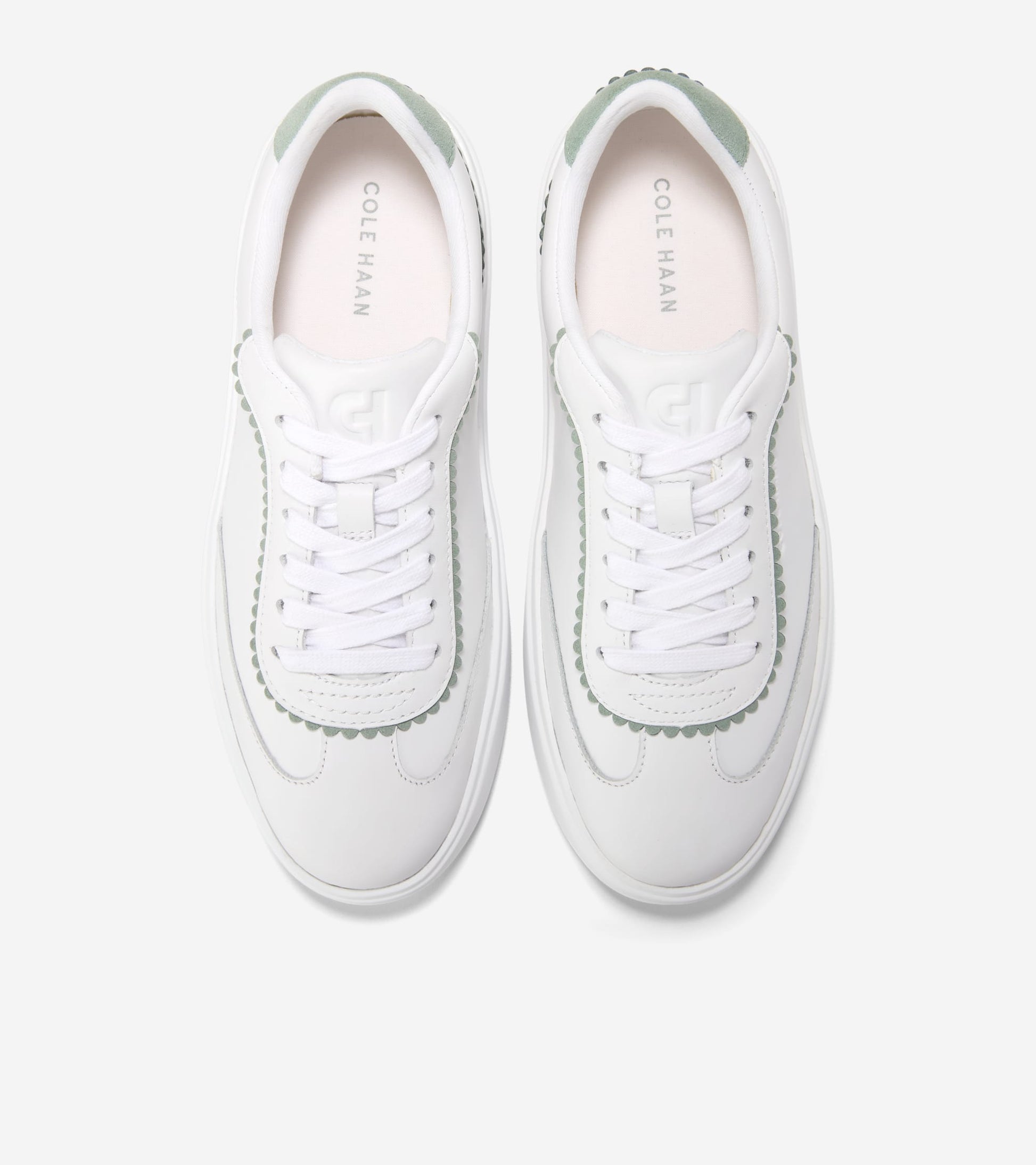 W36229:WHITE LEATHER / LILY PAD SUEDE