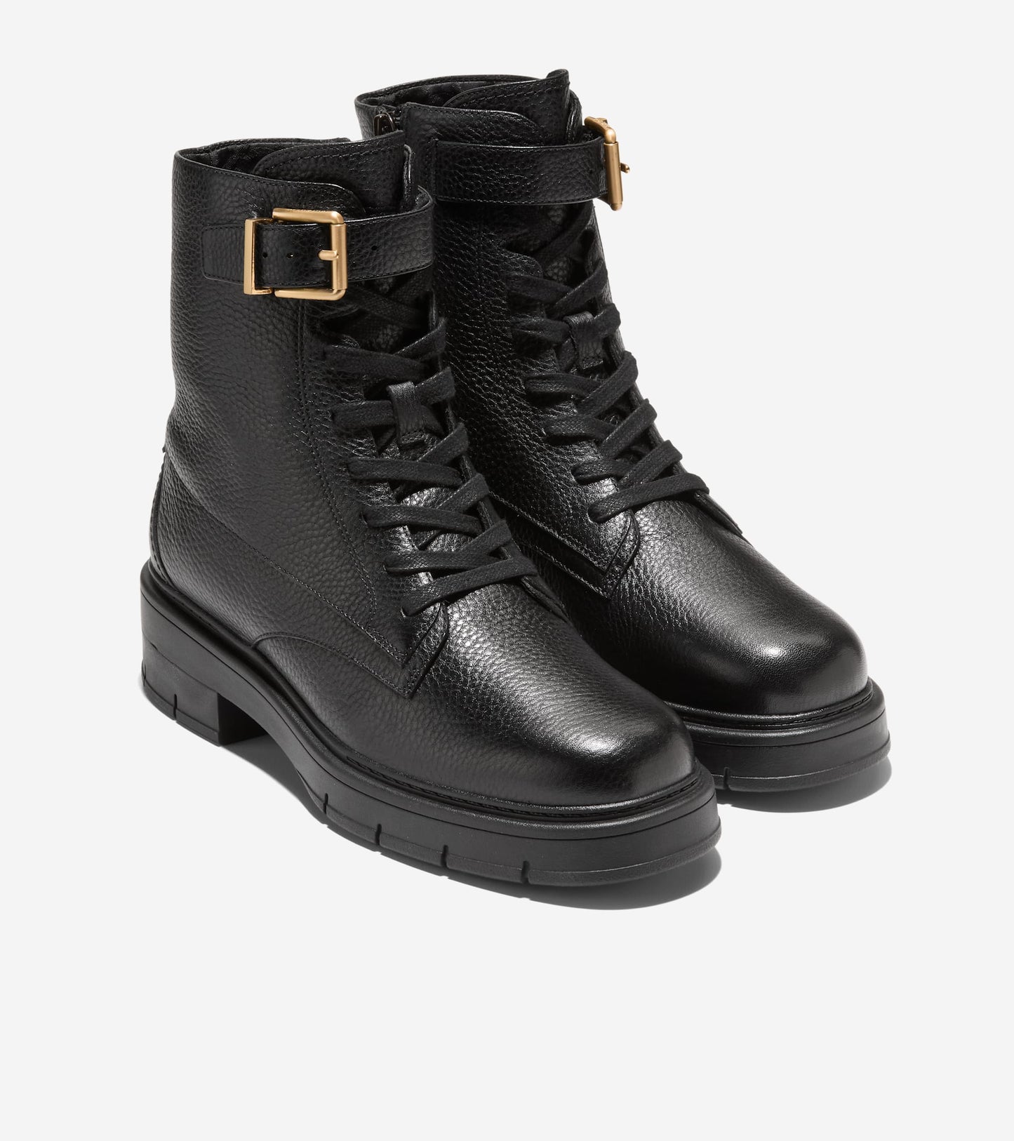 W37374:BLACK TUMBLED LEATHER WP