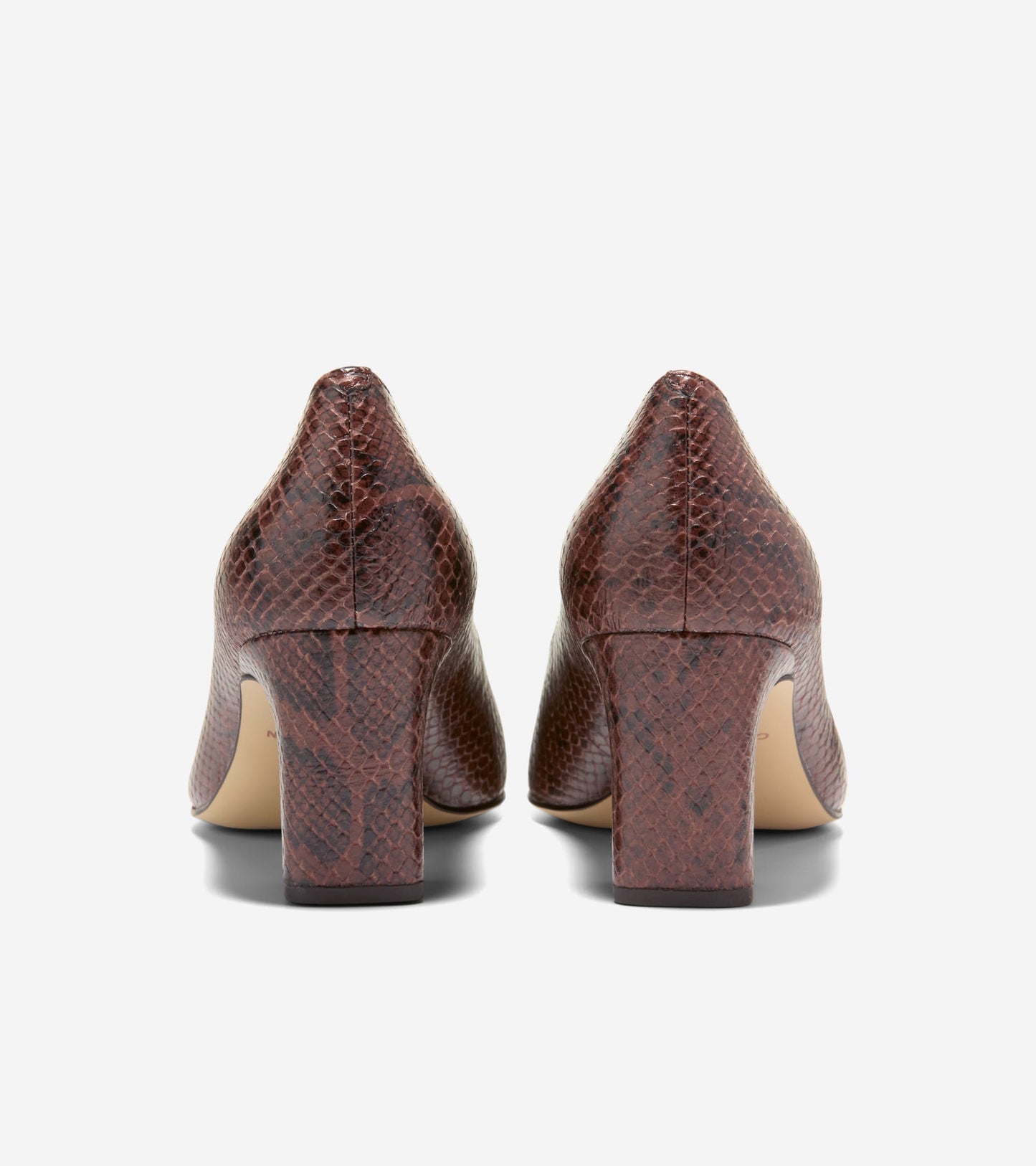 W37099:CH HICKORY GLOSSY SNAKE PRINT LEATHER