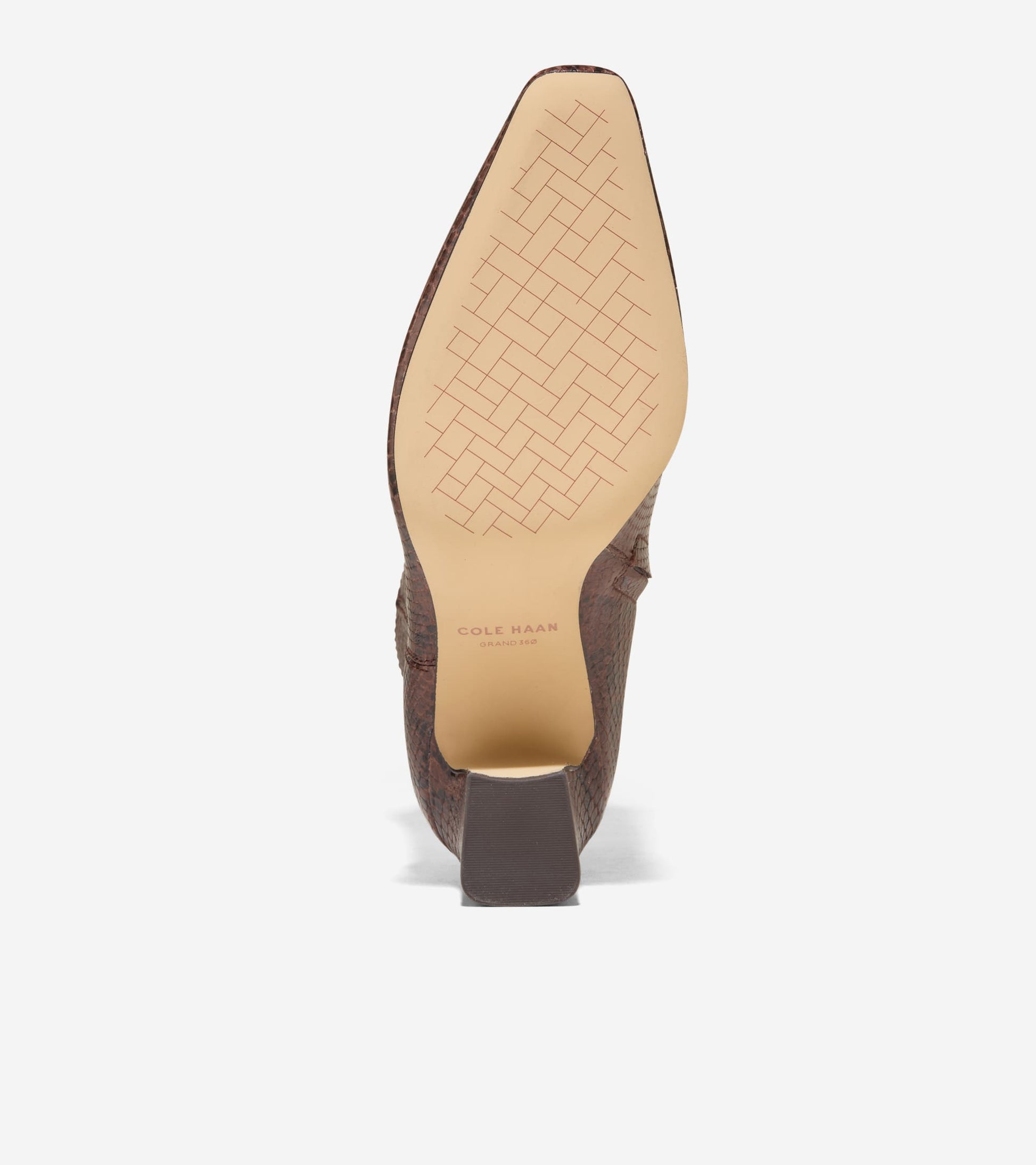 W37087:CH HICKORY GLOSSY SNAKE PRINT LEATHER